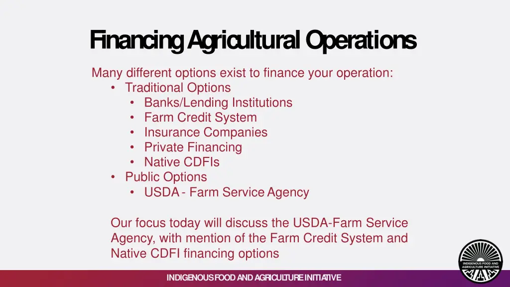 financingagriculturaloperations