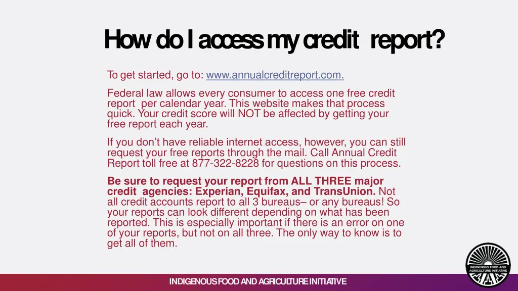 howdoiaccessmycredit report