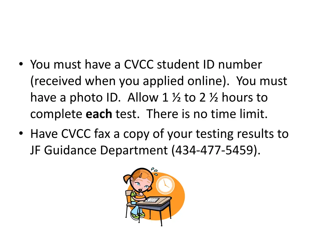 you must have a cvcc student id number received