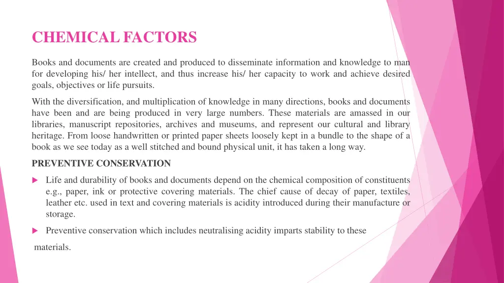 chemical factors