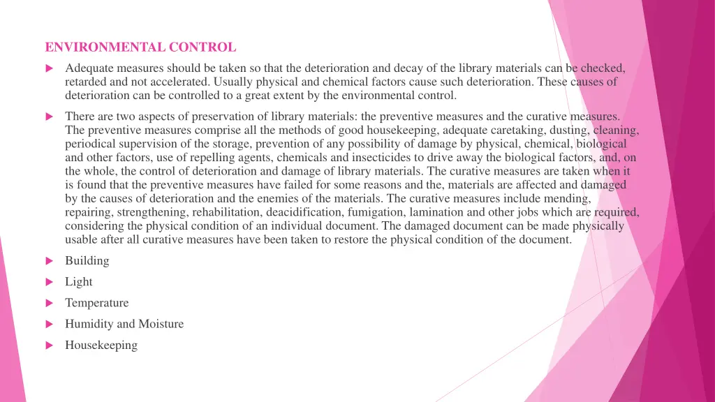environmental control