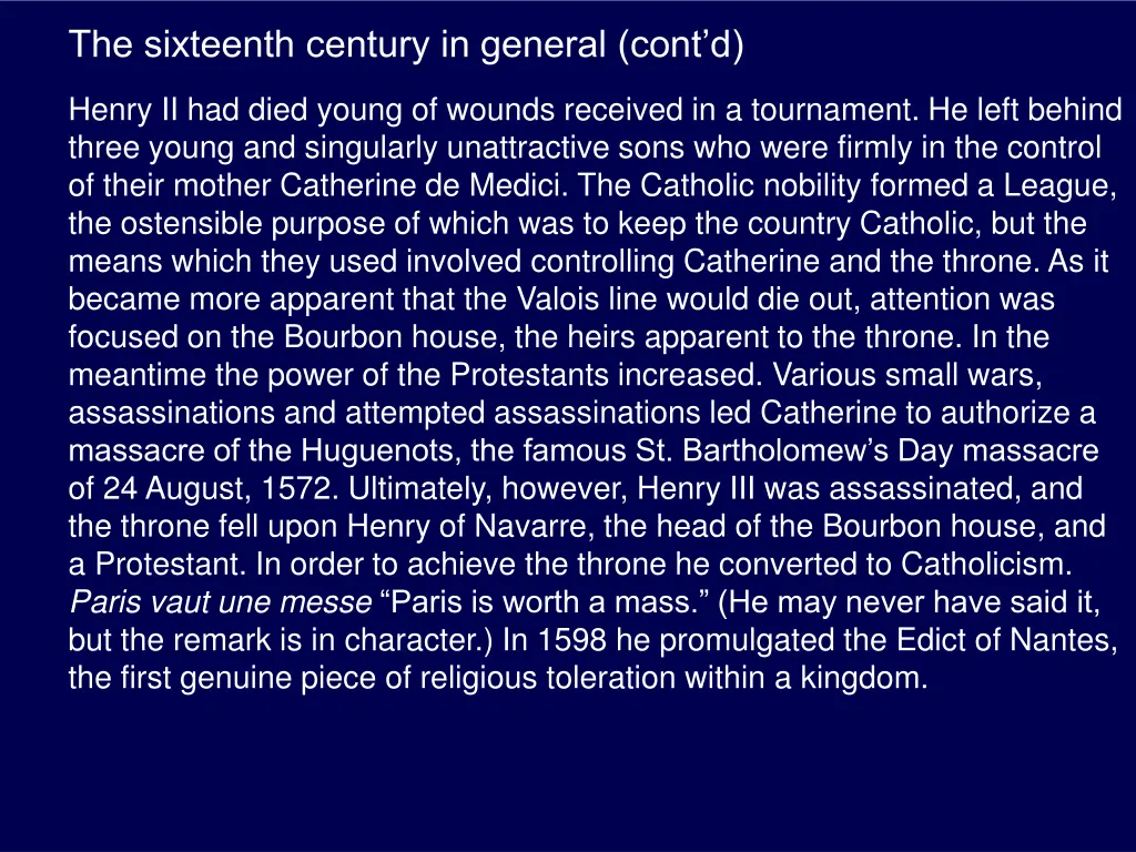 the sixteenth century in general cont d 10