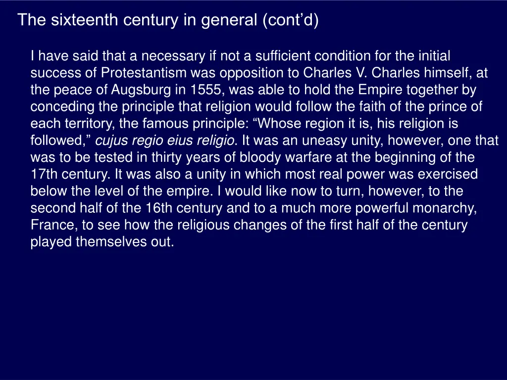 the sixteenth century in general cont d 7