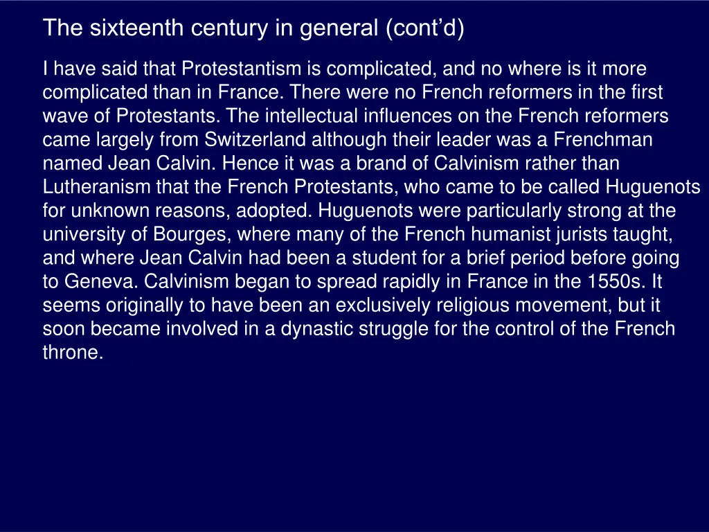 the sixteenth century in general cont d 9