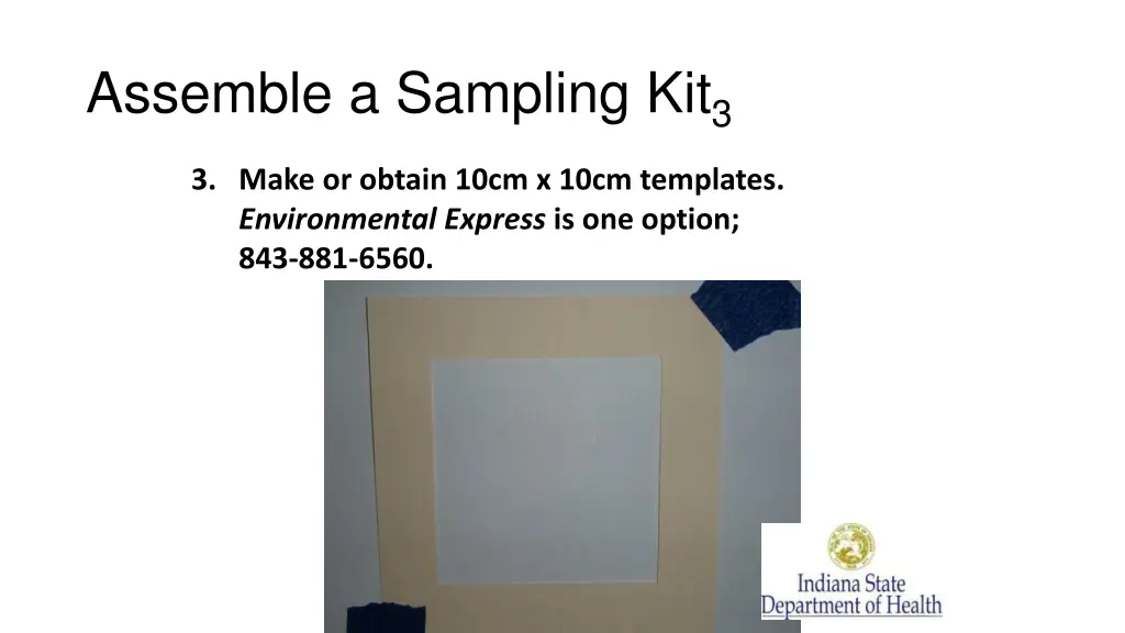 assemble a sampling kit 3