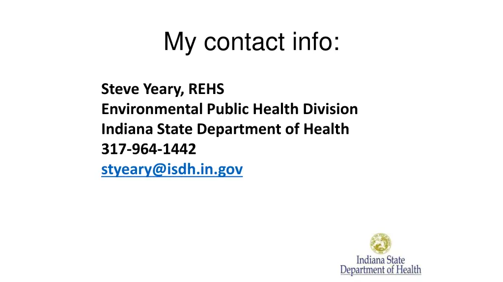 my contact info