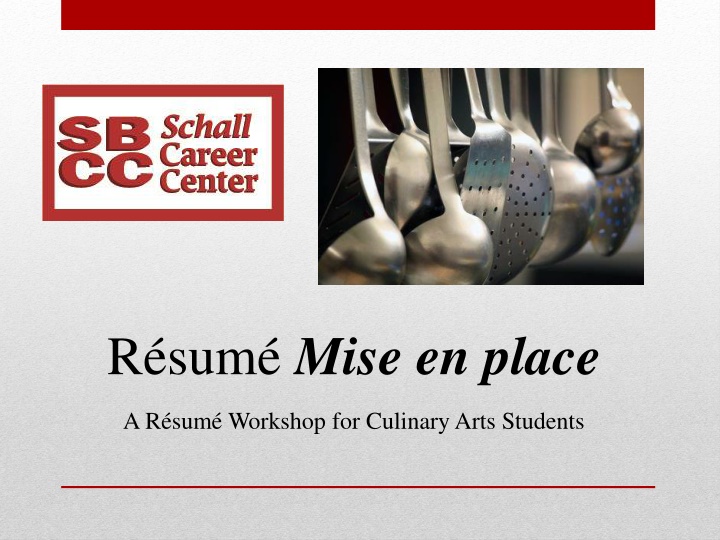 r sum mise en place