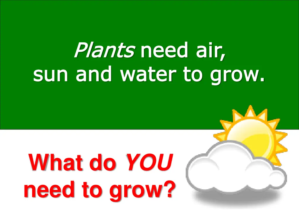 plants plants need air need air sun and water