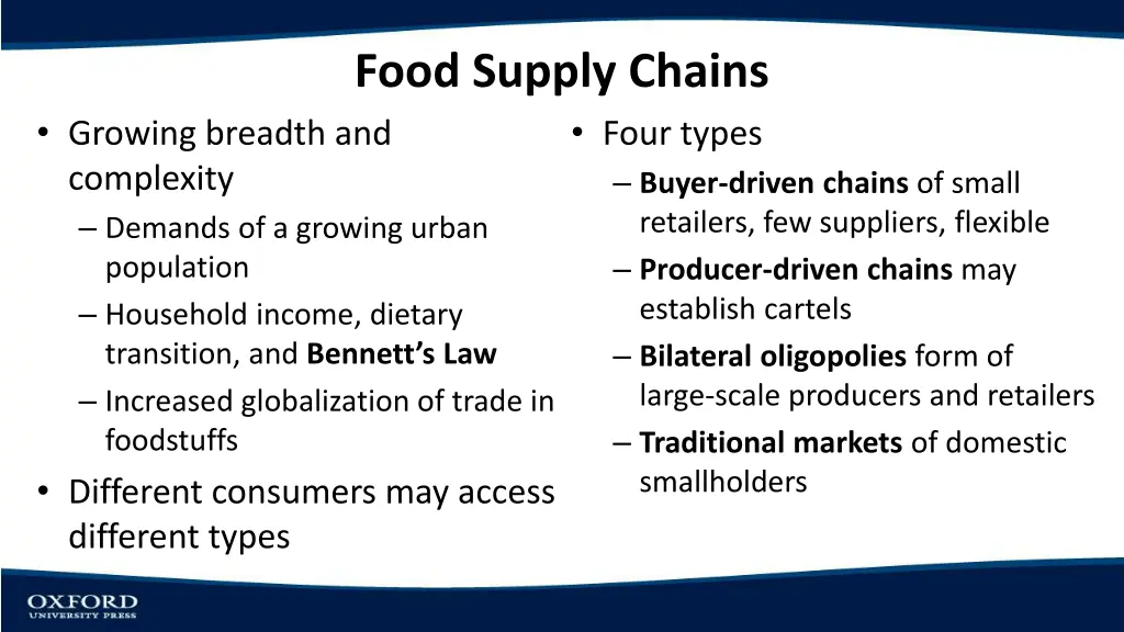 food supply chains