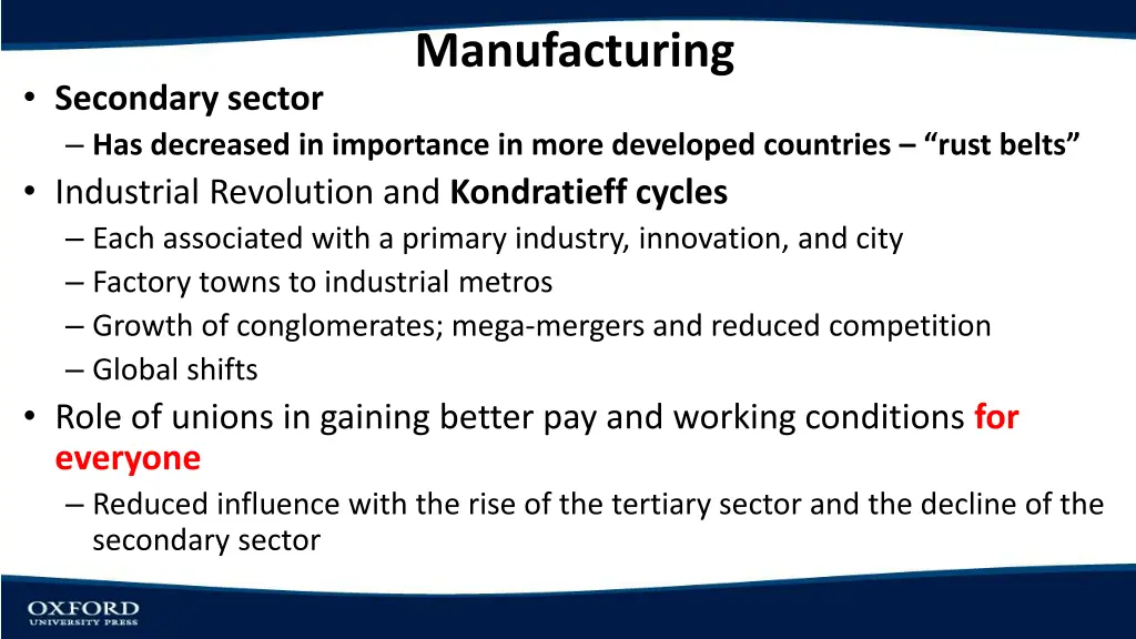 manufacturing