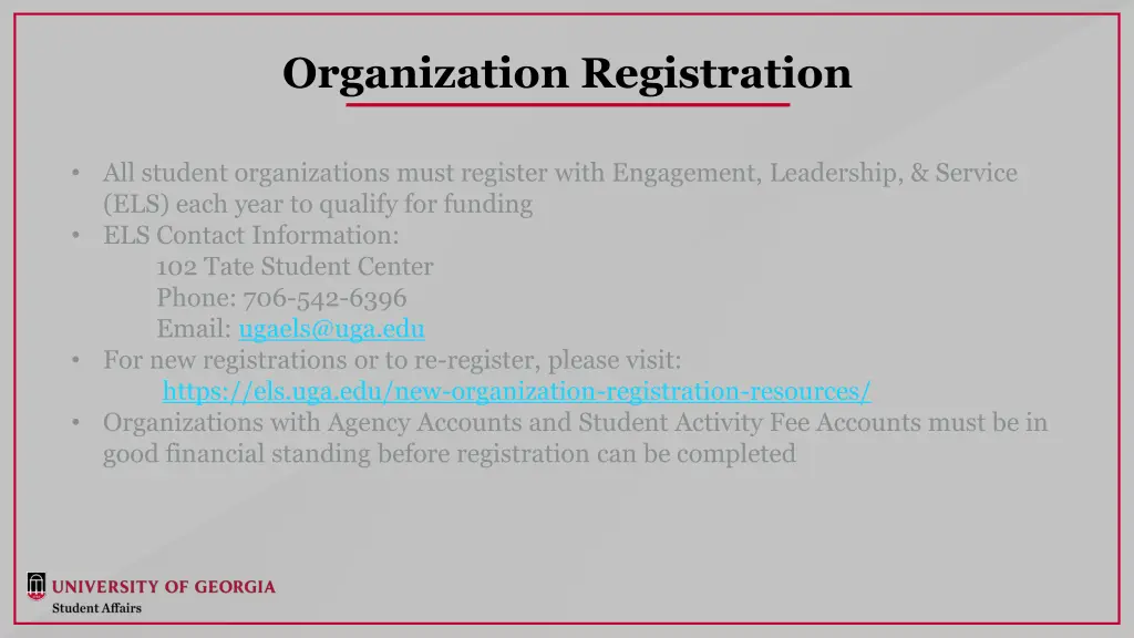 organization registration