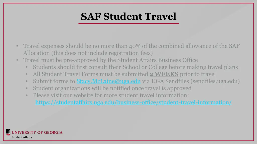saf student travel