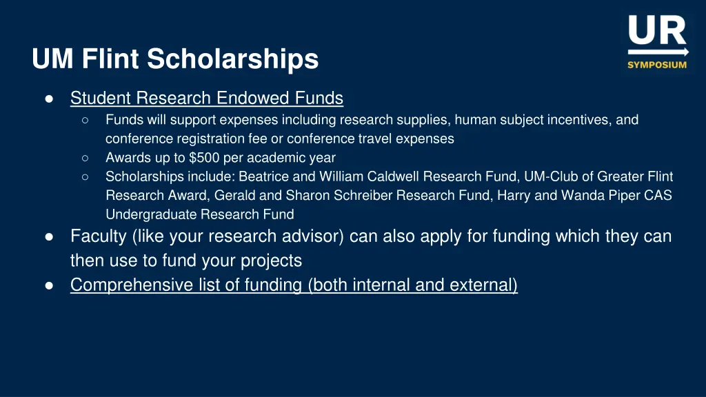 um flint scholarships