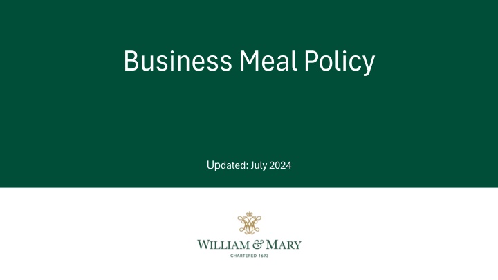 business meal policy