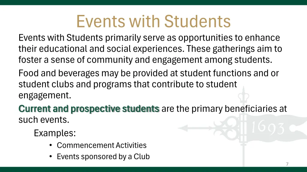 events with students events with students