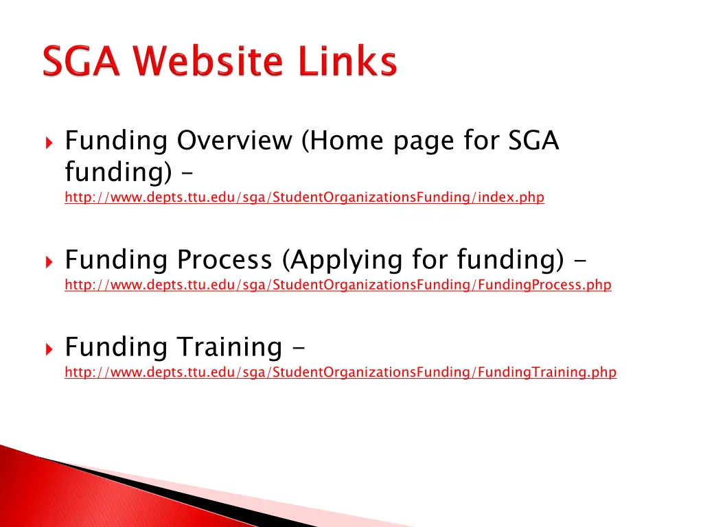 funding overview home page for sga funding http