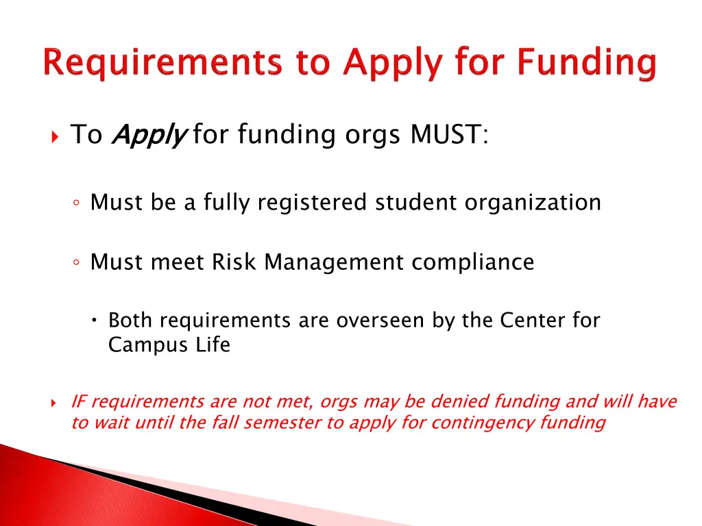 to apply