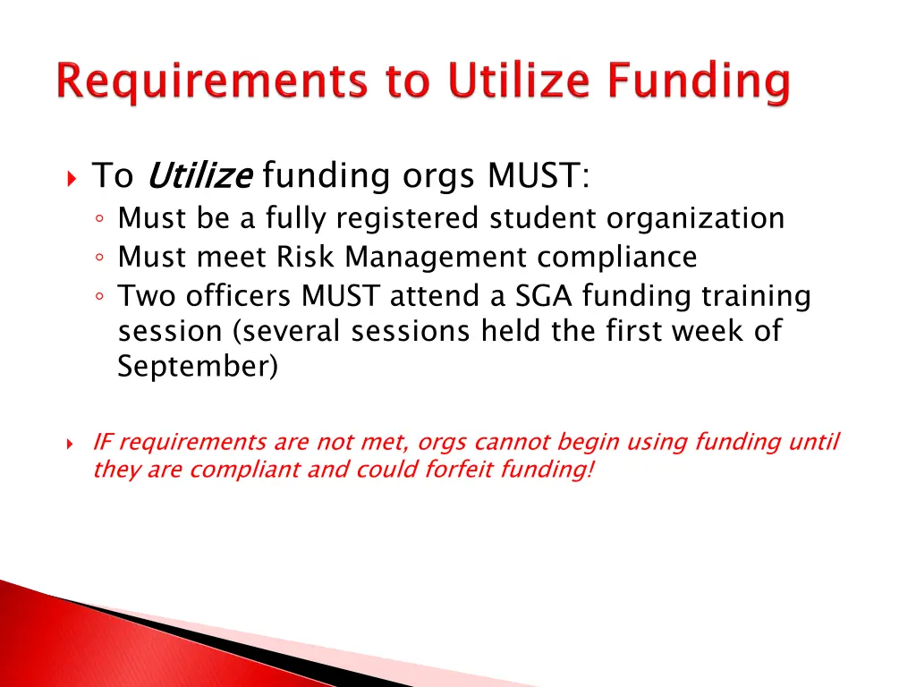 to utilize must be a fully registered student