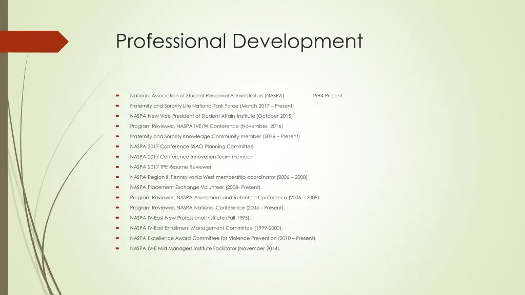 professional development