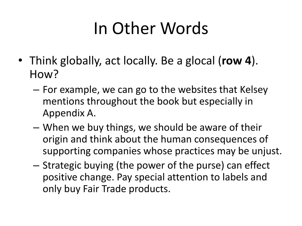 in other words 1