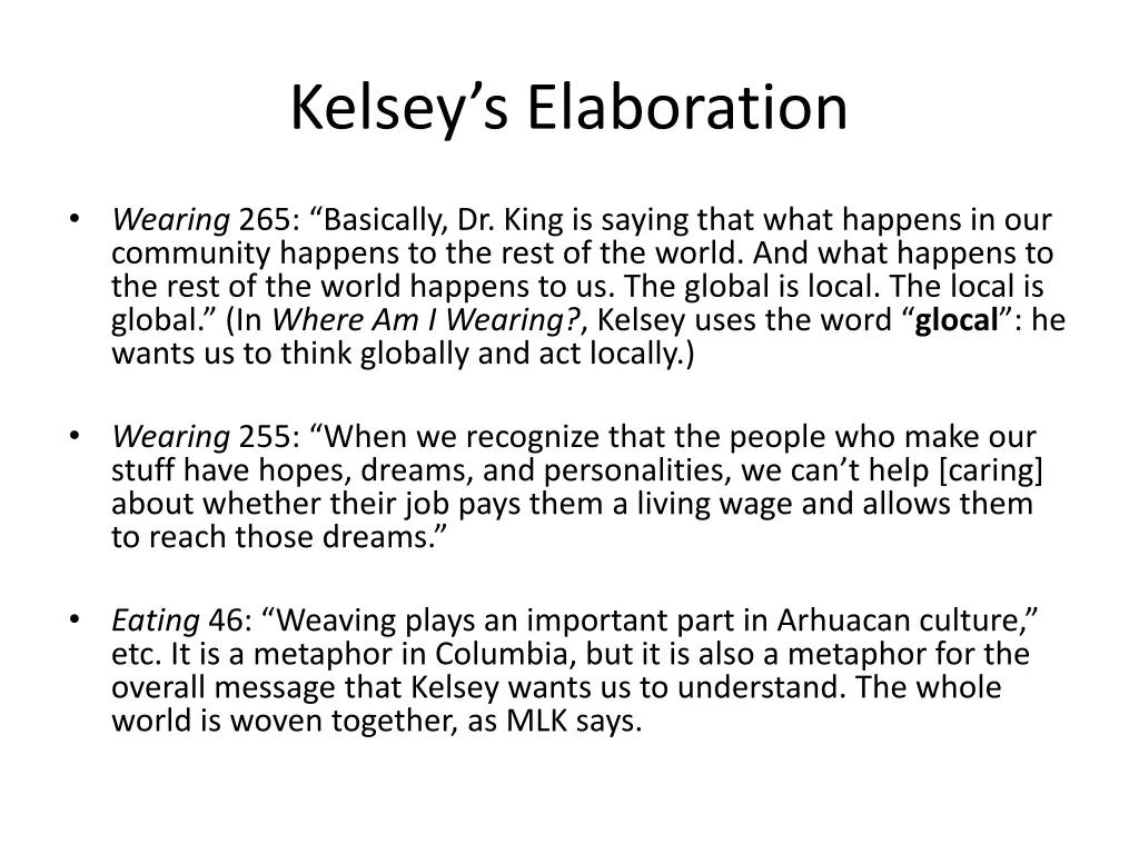 kelsey s elaboration