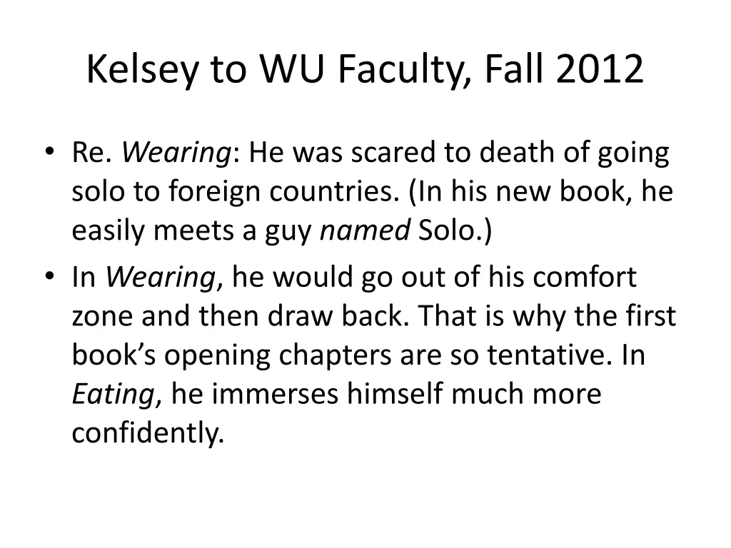 kelsey to wu faculty fall 2012