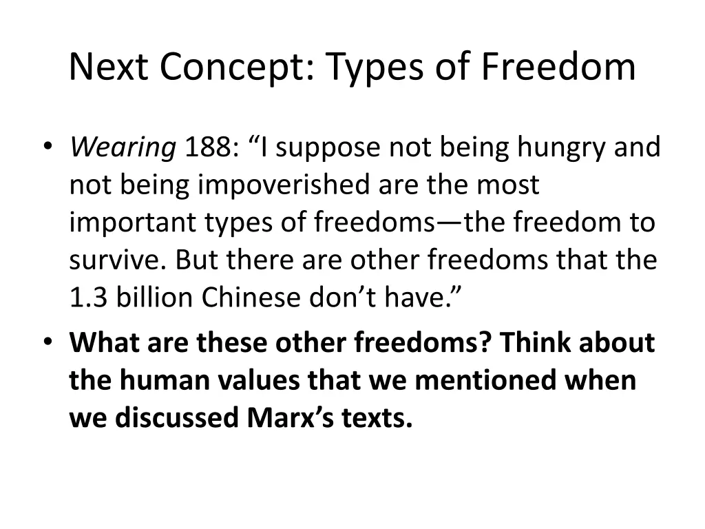 next concept types of freedom