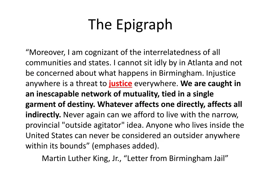 the epigraph
