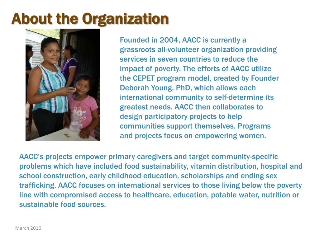 about the organization about the organization