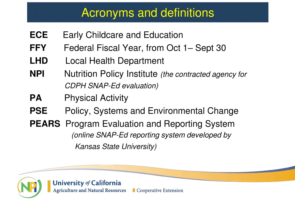 acronyms and definitions