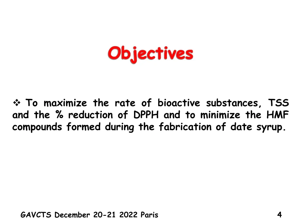 objectives