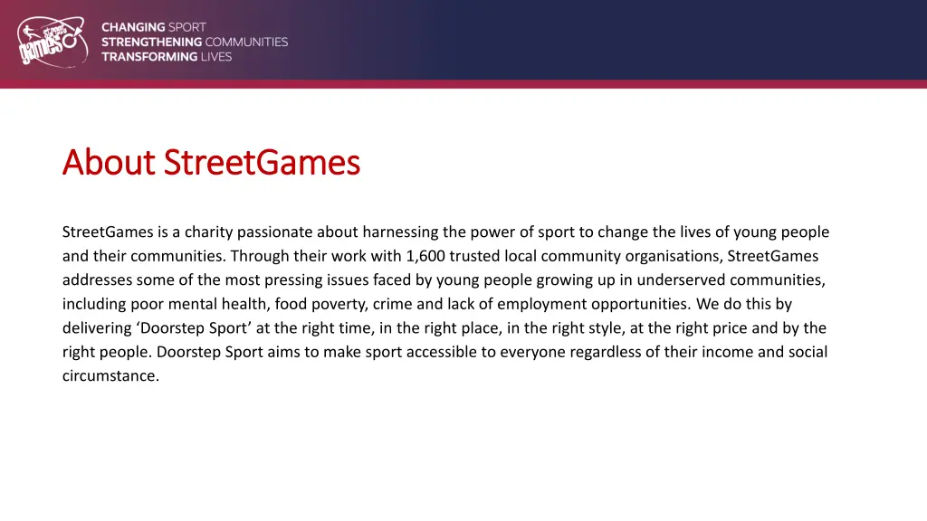 about streetgames about streetgames