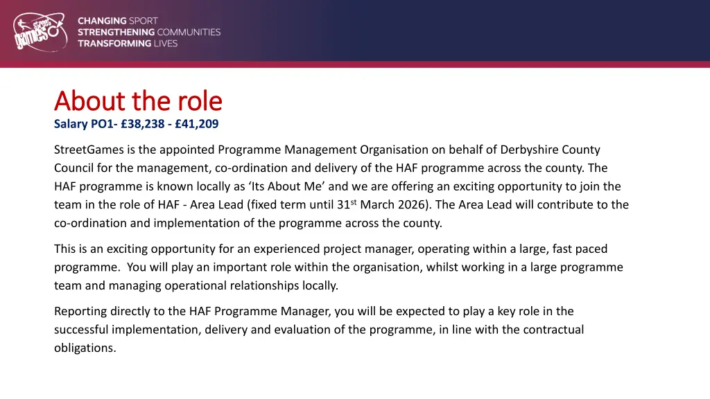 about the role about the role salary