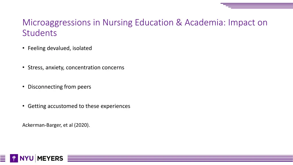 microaggressions in nursing education academia