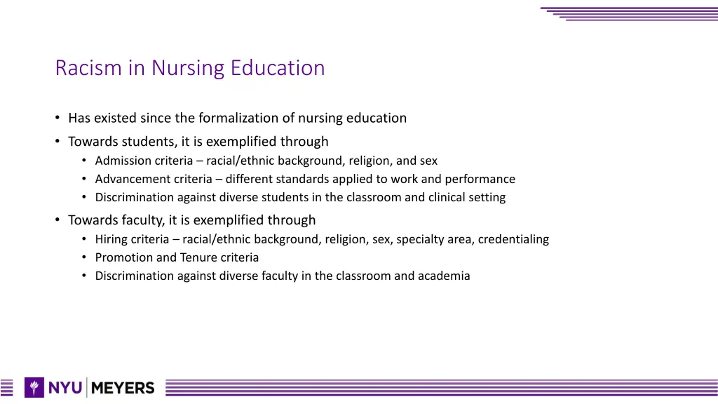 racism in nursing education