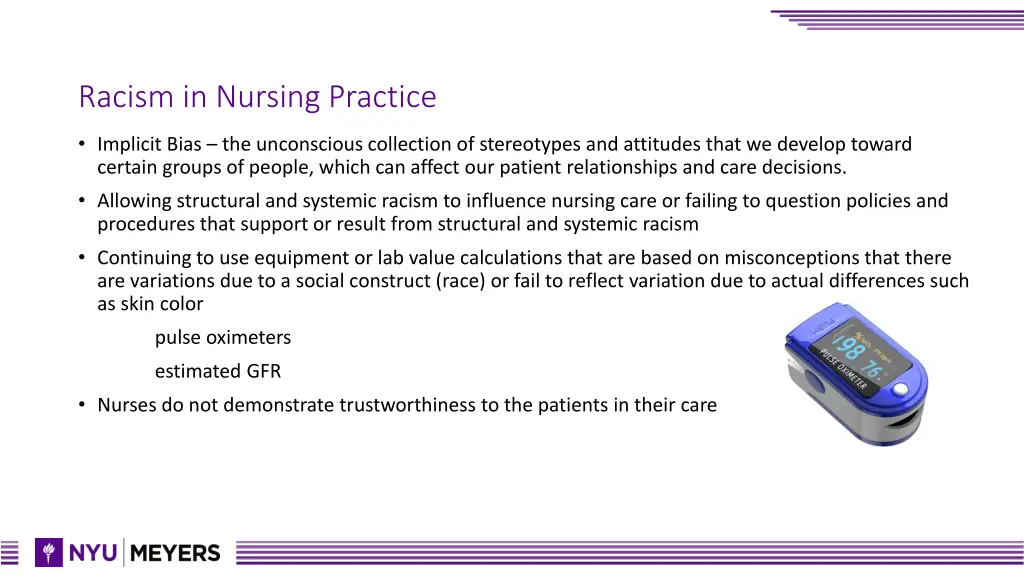 racism in nursing practice