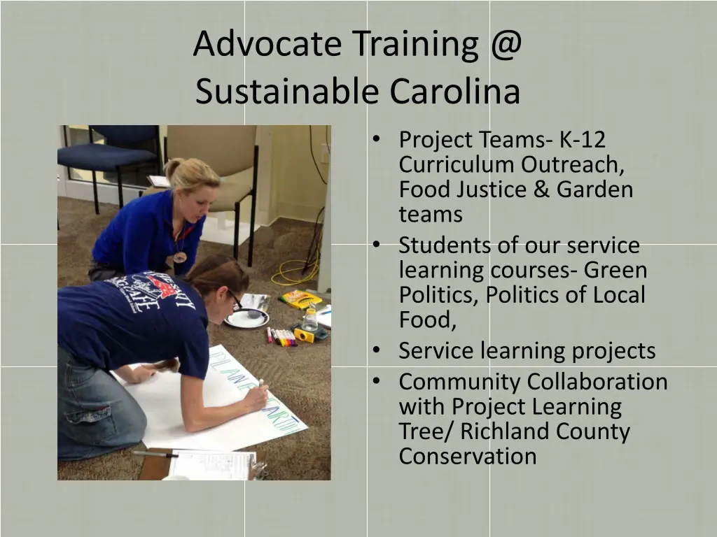 advocate training @ sustainable carolina