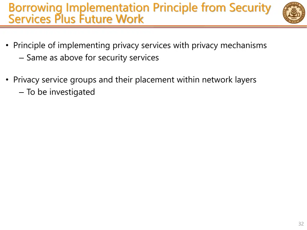 borrowing implementation principle from security