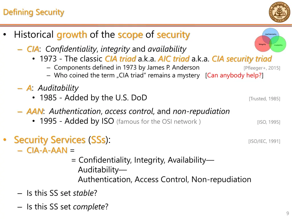defining security