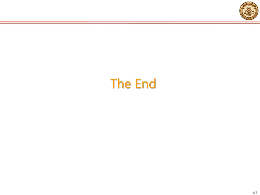 the end