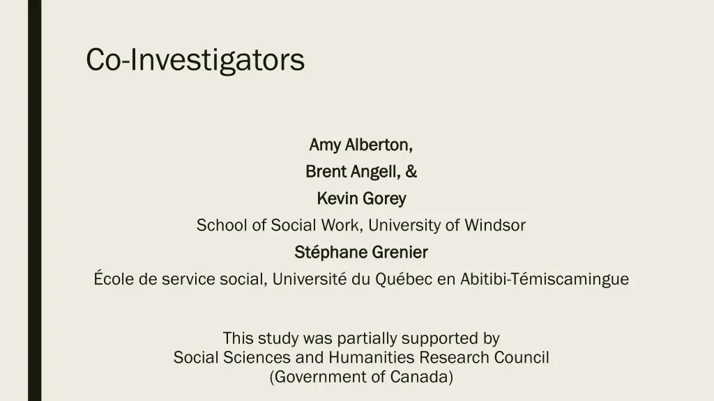 co investigators