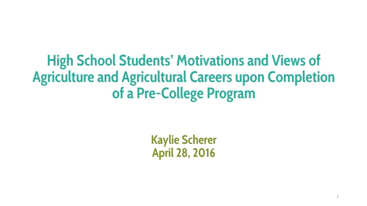 high school students motivations and views