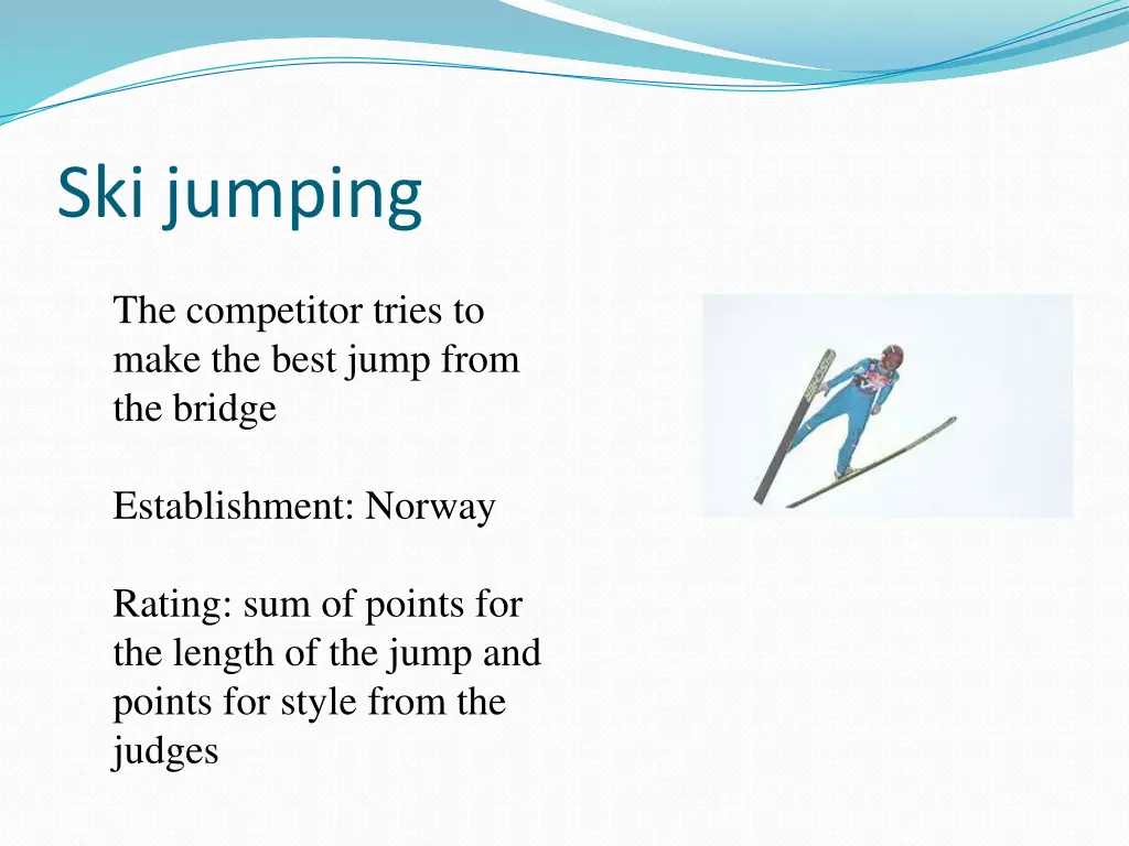 ski jumping