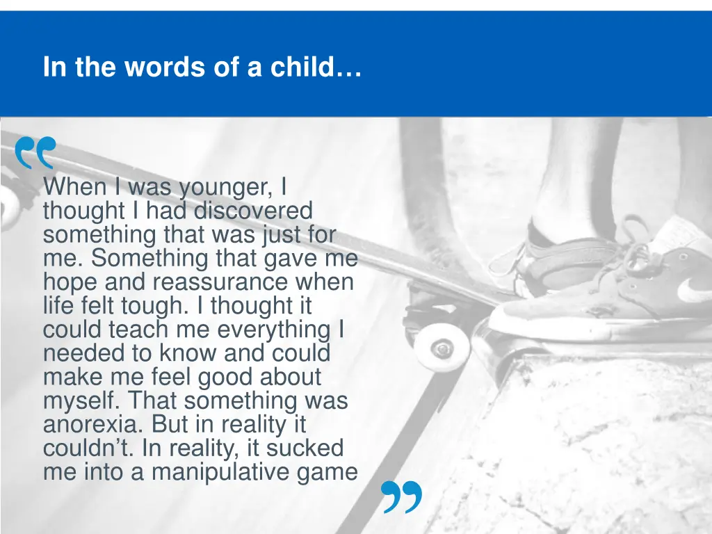 in the words of a child
