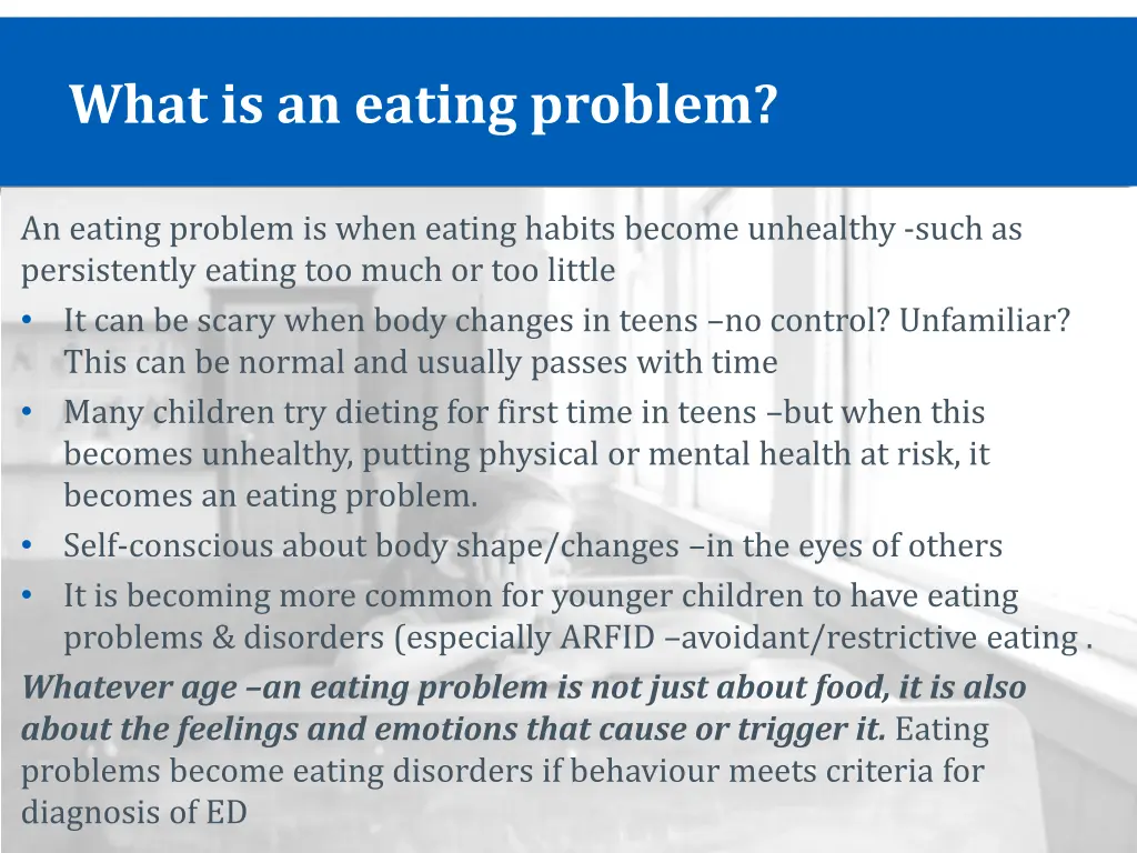 what is an eating problem