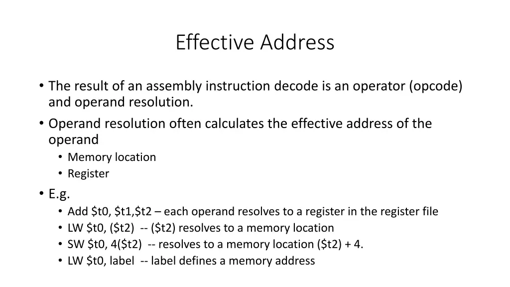 effective address