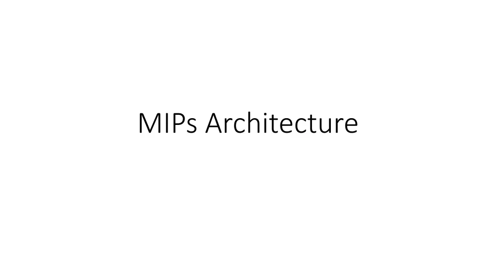 mips architecture