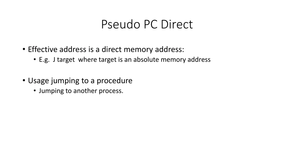 pseudo pc direct