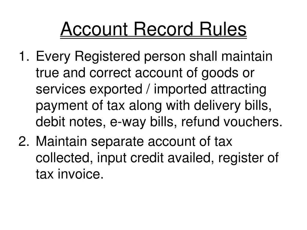 account record rules