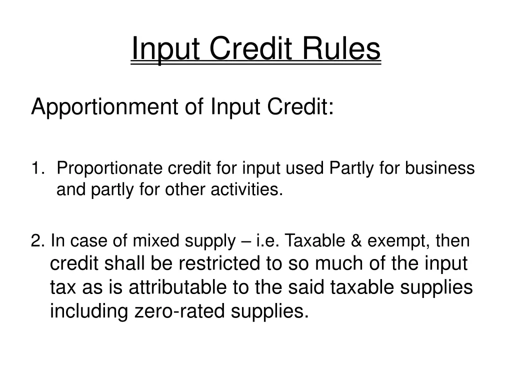 input credit rules 3